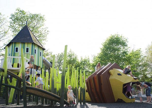 Buy cheap Lion Theme Artistic Playground Slides For Adults Residential Outdoor Playground Equipment from wholesalers