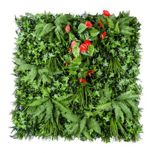 Indoor Artificial Plants Live Boxwood Hedge Wall 35mm Plastic