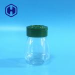 Small Salt Pepper Round PET Empty Plastic Spice Jar 100ml Flip Top Lids 6 Holes