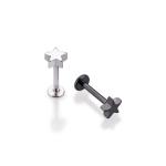316L surgical stainless steel internally thread piercing labret ring