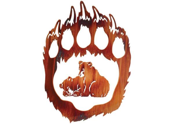 Buy cheap Two Playful Bear Cubs Unique Metal Wall Art , Metal Wall Decor Sculpture from wholesalers
