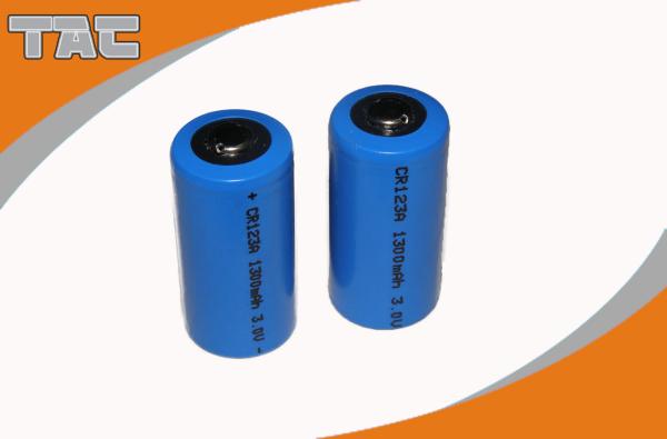 Buy cheap High Energy Density 3.0V CR123A 1300mAh Li-MnO2 Battery with Long operating time from wholesalers