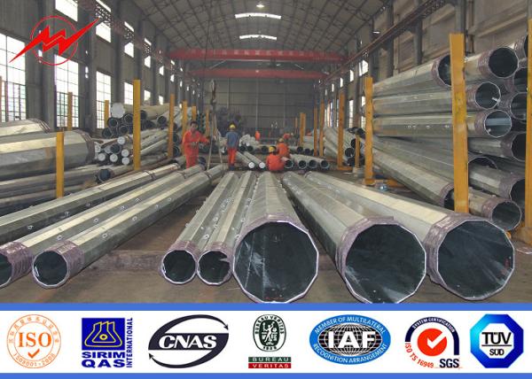Buy cheap 10MM Galvanized Distribution Metal Utility Poles 69kv Tranditional Philippines from wholesalers