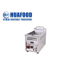 China Adjustable 8 Liter Commercial Gas Deep Fryer With Temperature Control on sale