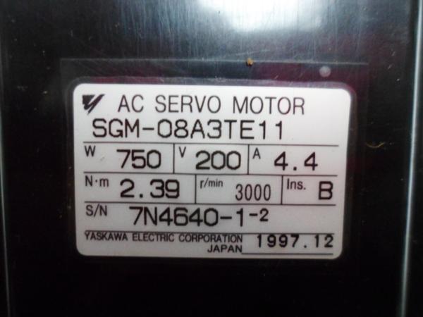 Buy cheap Industrial Servo Motor SGM-08A3TE11 Motors-AC Servo manufactured by Yaskawa 750W 2.39 N.m from wholesalers