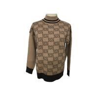 Buy cheap Letters Jacquard Womens Knit Pullover Sweater Drop Shoulder Chinese OEM Factory product