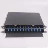 Buy cheap 12 Ports Optical Fiber Patch Panel Drawer Sliding 1U Black Color Rack Mount from wholesalers