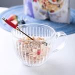 Eco Friendly Personalized Glass Cup 400ml Glass Breakfast Cup Lead Free
