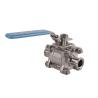 Buy cheap Industrial 3PC Ball Stainless Steel Sanitary Valves High Temperature Resistant from wholesalers