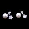 Buy cheap Chenqi Silver Pearl Earrings For Woman / Pearl Drop Earrings Natural Cultured from wholesalers