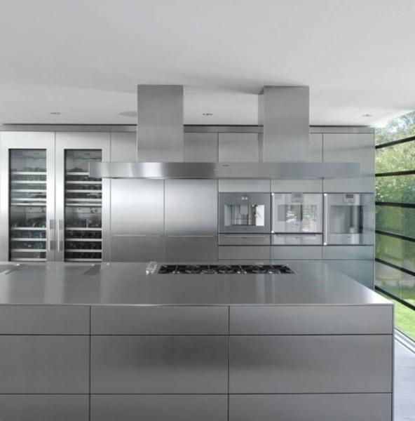 Buy cheap Stainless Steel Stainless Flat Pack Kitchen With Cabinet Furniture Designer Cabinet Set from wholesalers