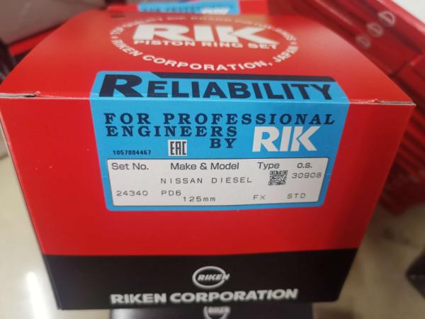 RIK Piston Ring, Hino W06D 15011, 13011-1973 13011-2540 , Nissan FE6T 24951