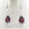Buy cheap Fine Jewelry 925 Sterling Silver Garnet Cz Dangle Drop Earrings (PSJ02944) from wholesalers