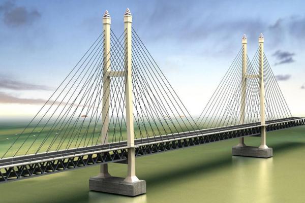 Quality Steel Truss Cable Stay Bridges Suspension With High Strength for sale