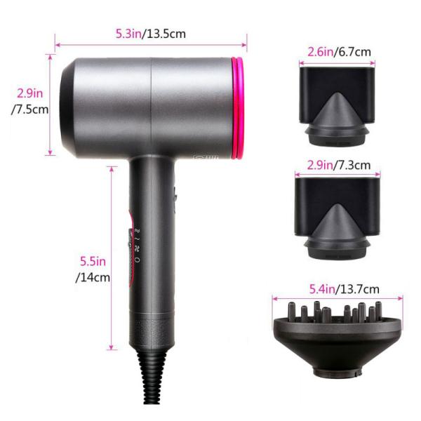 Buy cheap 29cm 1800W 3 Magnetic Attachments Professional Ionic Hair Dryer from wholesalers