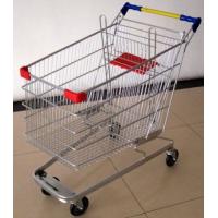 Buy cheap 100 Liters Supermarket Shopping Cart Multifuntional Wire Trolley With Wheels product