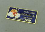 Jewelry Clutch Custom Metal Pin Badges , Flat Gold Souvenir Car Metal Badges