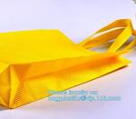 eco friendly non woven bag, Custom logo printed yellow non woven gift pouch