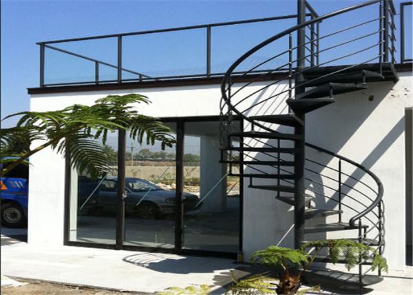 Buy cheap Carbon Steel Wrought Iron Spiral Staircase Modern Style Center Post Outdoor from wholesalers