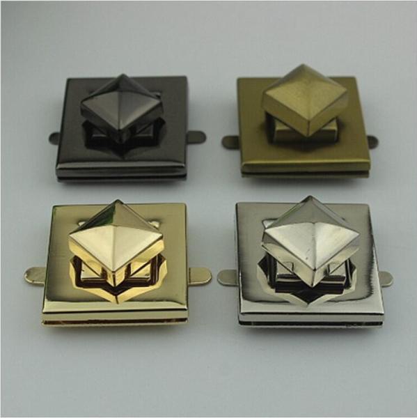 Buy cheap Newest Bag hardware zinc alloy 4 colors square handbag twist locks from wholesalers