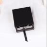 Buy cheap Square PE Film Jewelry Box Art paper Dustproof Black Jewelry Box With Drawers from wholesalers
