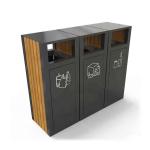 36L Outdoor Wooden Trash Can