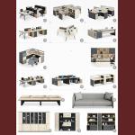 Commercial Furniture Modular Open Workstation Office Furniture with Mobile