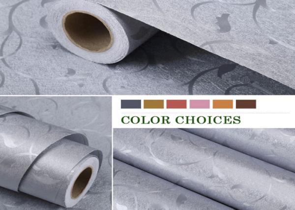 Buy cheap Environmental - friendly PVC Self Adhesive Wallpaper , Gray Color 60cm * 50m Per Roll from wholesalers
