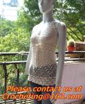 European style deep V-neck halter top ladies short paragraph bottoming openwork