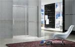 Buy cheap Clear / Printed Tempered Frameless Sliding Glass Doors With Stainless Steel Towel Bar from wholesalers