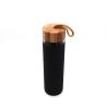 Buy cheap Silicone Sleeve Bamboo Lid 600ml BPA Free Glass Water Bottle from wholesalers