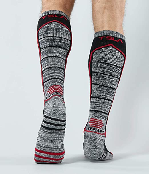 Gender-Neutral Winter Ski Socks Warm Thermal Calf Compression Snowboard Socks for Cold