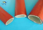 Rust red fire resistance heat fiberglass sleeving coated silicone resin for