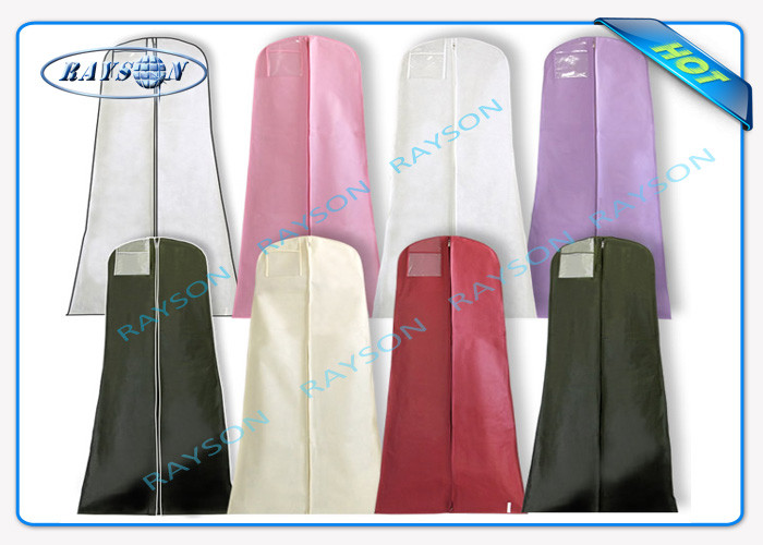 Non Woven Fabric Bags Durable Customized Printed Non Woven Suit Cover with Zipper for Home Use and Retail Sale