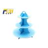 Buy cheap Blue Round Cardboard Cake Display , Offset Printing Paper 3 Tier Cake Stand from wholesalers