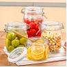 Buy cheap Custom Airtight Square Glass Storage Bottle Jar With Clip Lids Various Size Available from wholesalers