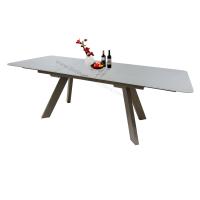 Buy cheap Stylish Painted Tempered Glass Dining Table , Rectangular Extension Dining Table product