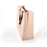 Buy cheap Flat Cotton Handle Custom Design Paper Bags , Printed Paper Shopping Bags Pink Color from wholesalers