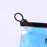 Logo Print Custom Holographic PVC Makeup Zipper Bag