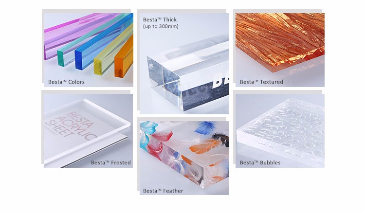 White Feather Effect Decorative Plexiglass Window Panels 15-60mm OEM