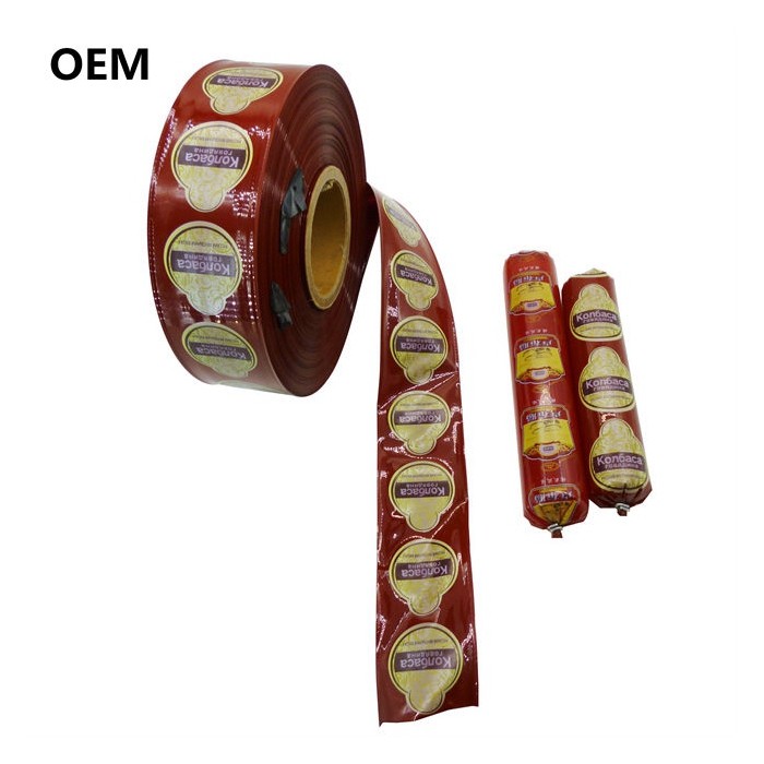 Sausage Casing Wholesale Different Colours Big Size Flexography Printing Plastic Artificial Sausage Casing