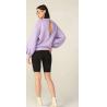 Buy cheap Woman Cotton Mix Cutout 260gsm Oversized Graphic Sweatshirt Casual Stand Collar Pullovers Long Sleeve from wholesalers