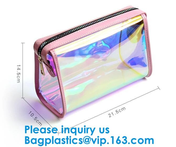 Women PVC Clear Backpack Laser Hologram Shoulder Bags Hologram Zip Lock Bag Pvc Bag Printed Pattern k Bags Hot Sal