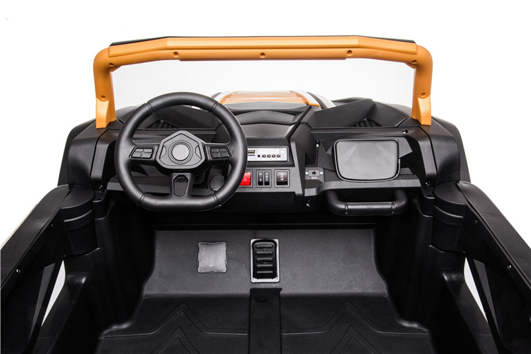 555*2 Motor White 24V Kids Ride On Car 2022 Rechargeable Electric UTV with Two Seats