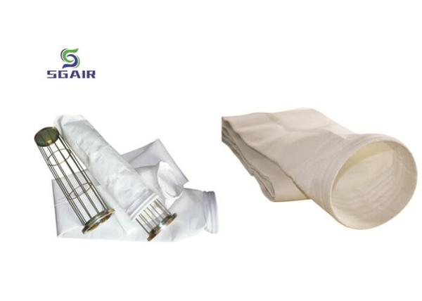 Buy cheap Good Air Permeability 2mm Dust Bag Filter , Baghouse Filter Bags White from wholesalers