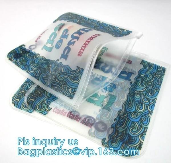 k pvc bag slider travel beauty bag, slider zipper travel pvc pouch bag, slider
