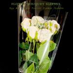 Perforated Eco Pp Cellophane Flower Bouquet Sleeves Customised Printed