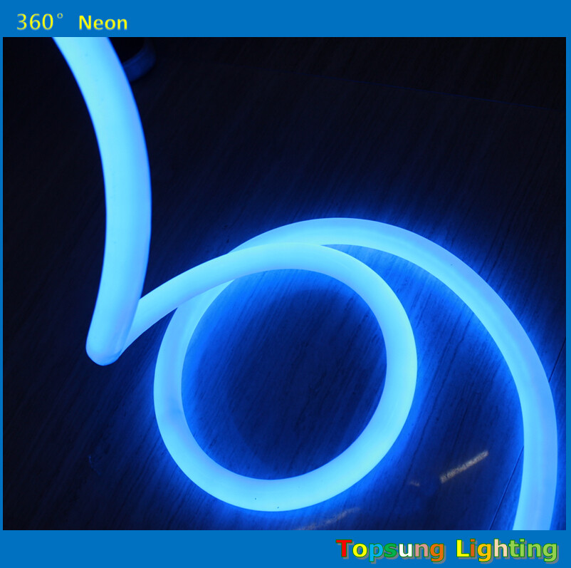 blue color mini round neon flex 360 degree emitting 12V SMD2835 rope light
