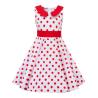 Buy cheap Girls Show Skirt Polka Dot Flower Doll Collar Retro Summer Children'S Clothing from wholesalers