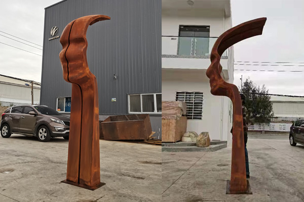 200cm Height Life Size Corten Steel Man Sculpture